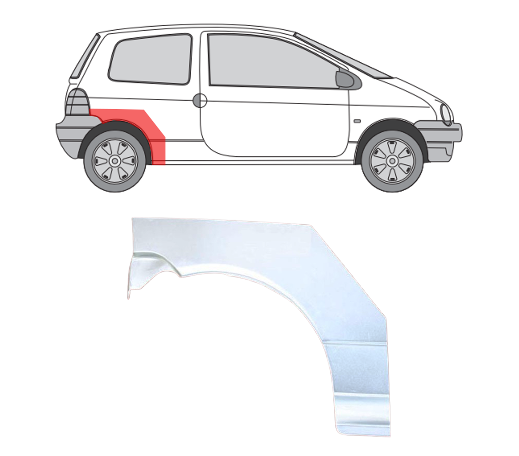 Renault Twingo (93-) Galinė arka (3 durų, dešinė), 