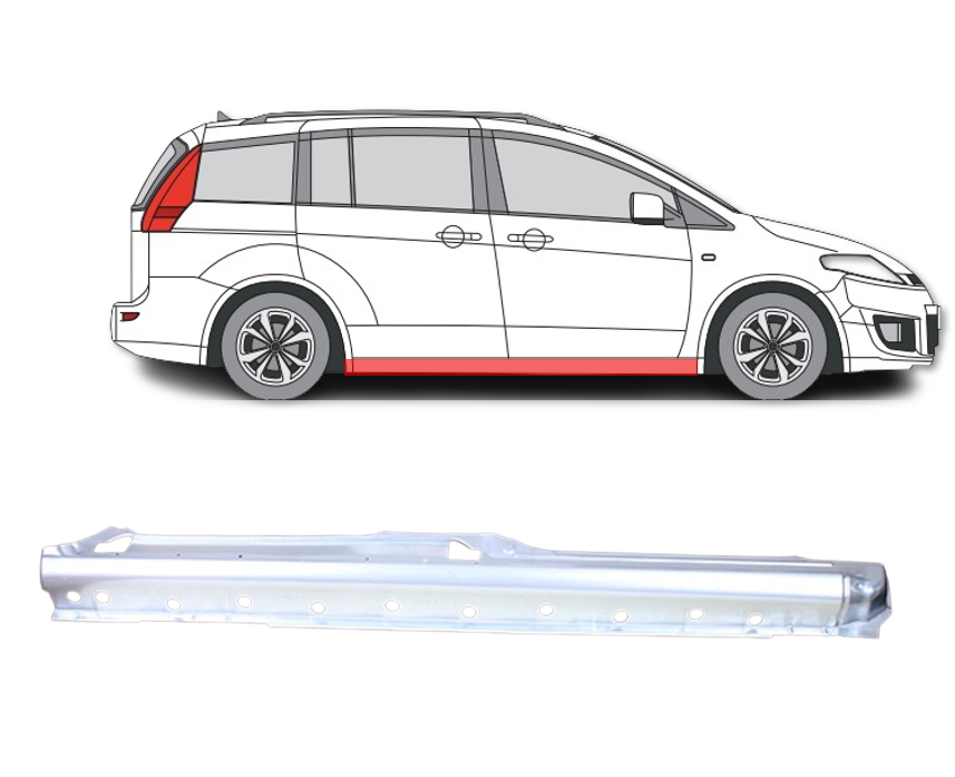 Mazda 5 (05-) Slenkstis (dešinė), slenksčiai, Mazda 5 slenkstis, 455042-1, 5903107062030, slenksčiai