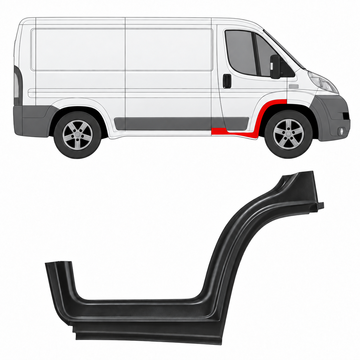 Ducato/Jumper/Boxer (06-) Slenkstis (dešinė), Citroen Jumper, Fiat Ducato, Peugeot Boxer, 577042-3, 5901532612035, Citroen Jumper, Peugeot Boxer, Fiat Ducato, 577042-3, 5901532612035