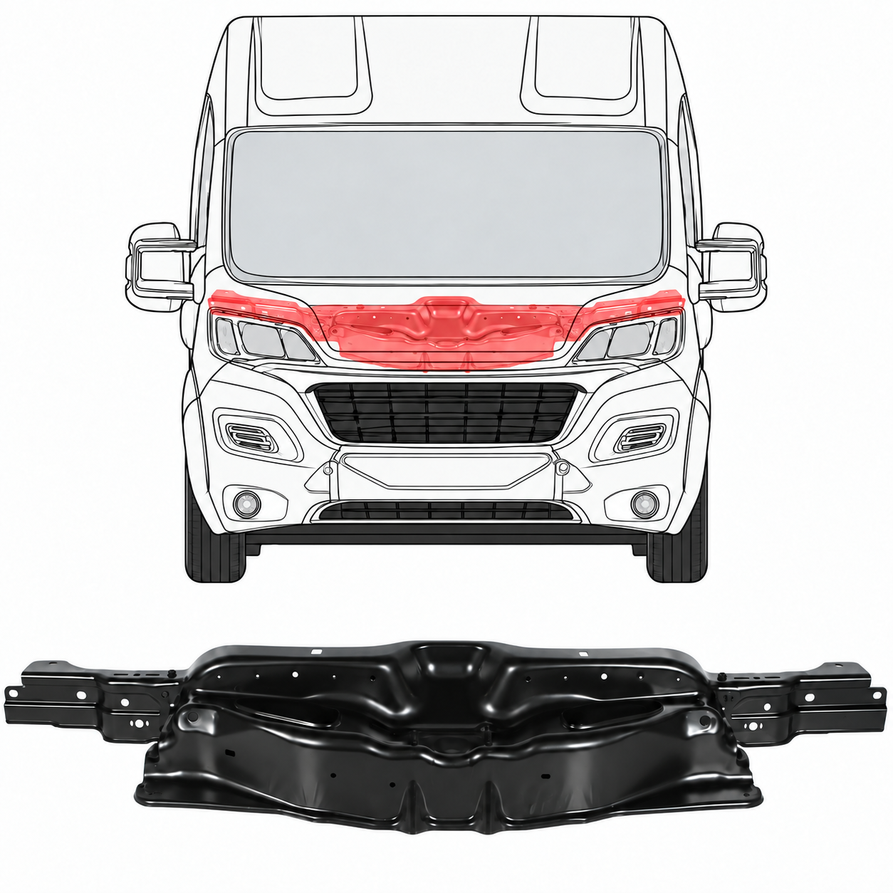 Ducato/Jumper/Boxer (14-) Priekinė panelė, 7104AN, 577004, 1342579080, 5901532162110, Priekinė panelė, 1379472080, 1612247080, 1634200680