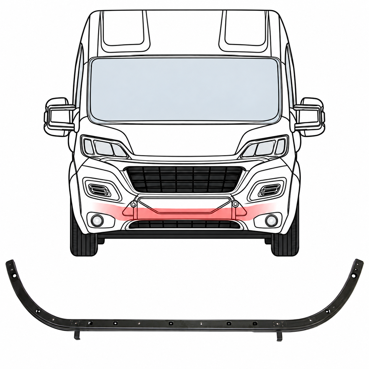 Ducato/Jumper/Boxer (06-) Priekinis pastiprinimas (apačia), 7414 TA, 577007-3, 1347922080, 5901532162240