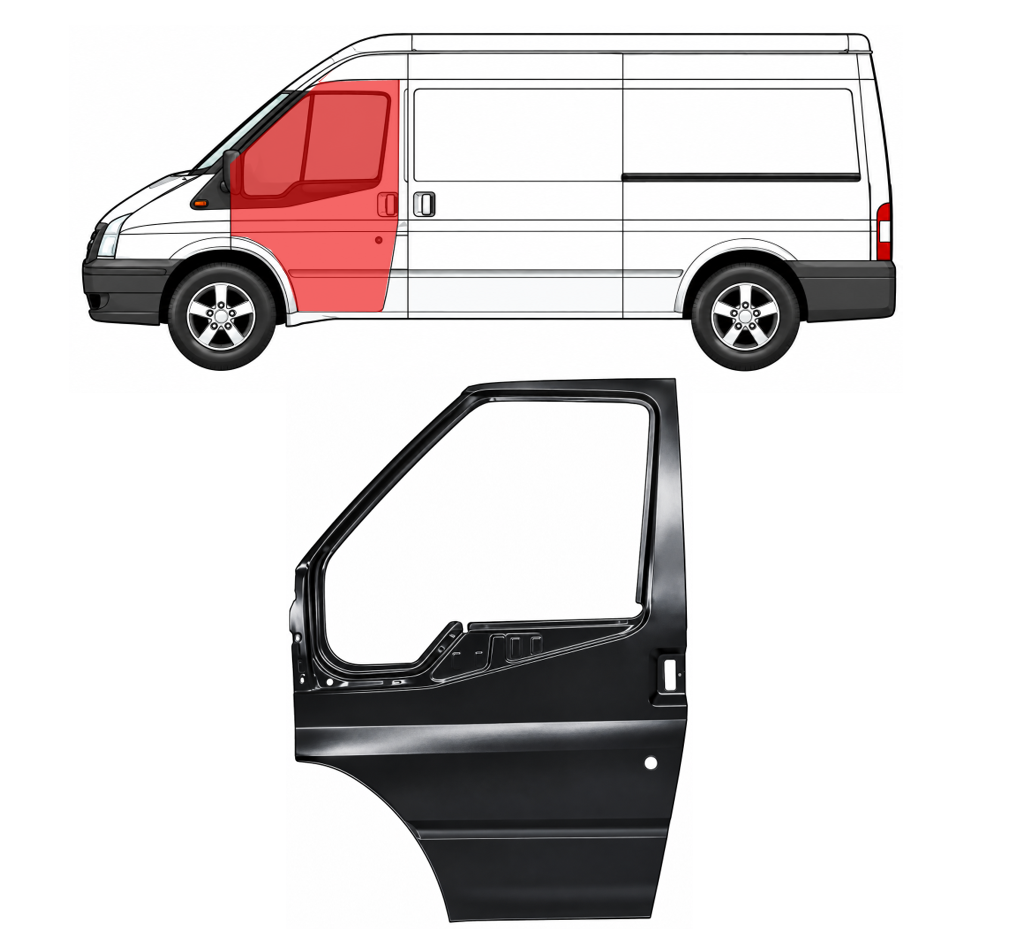 Ford Transit (06-) Priekinių durų skarda (kairė), 6C16 V20205 AC