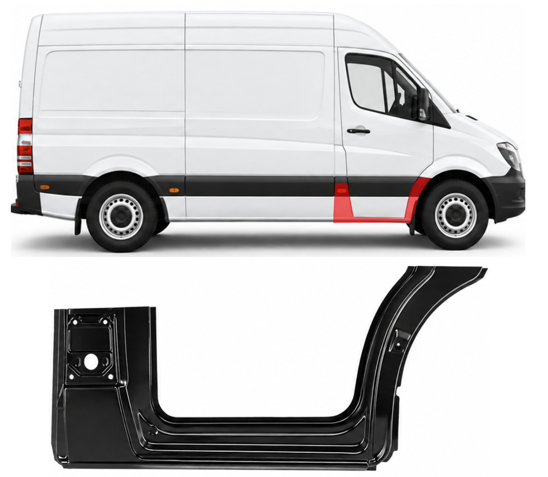 Sprinter/Crafter (06-/13-) Priekinis lankas su slenksčiu (dešinė), 9066302600, A9066302600