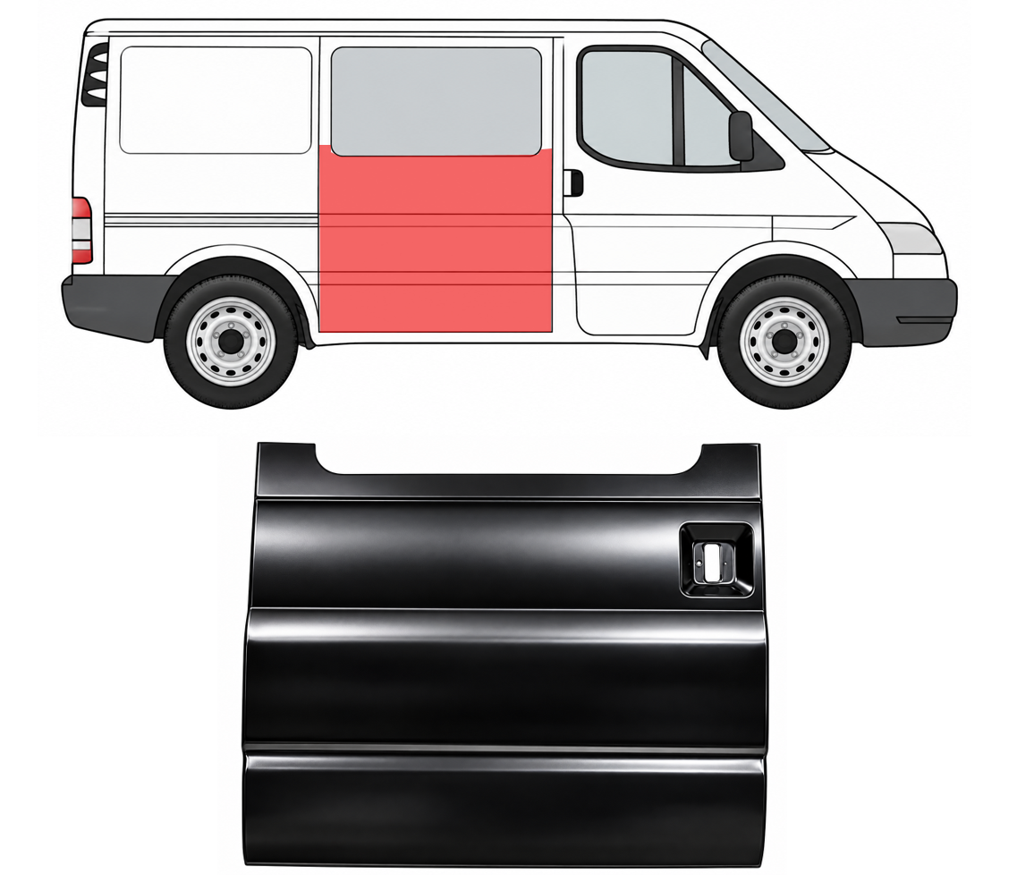 Ford Transit (00-/06-) Slankiojančių durų skarda (trumpo), 32474038, 5901532918250, 32474038, 5901532918250, IC15 B24704 CK