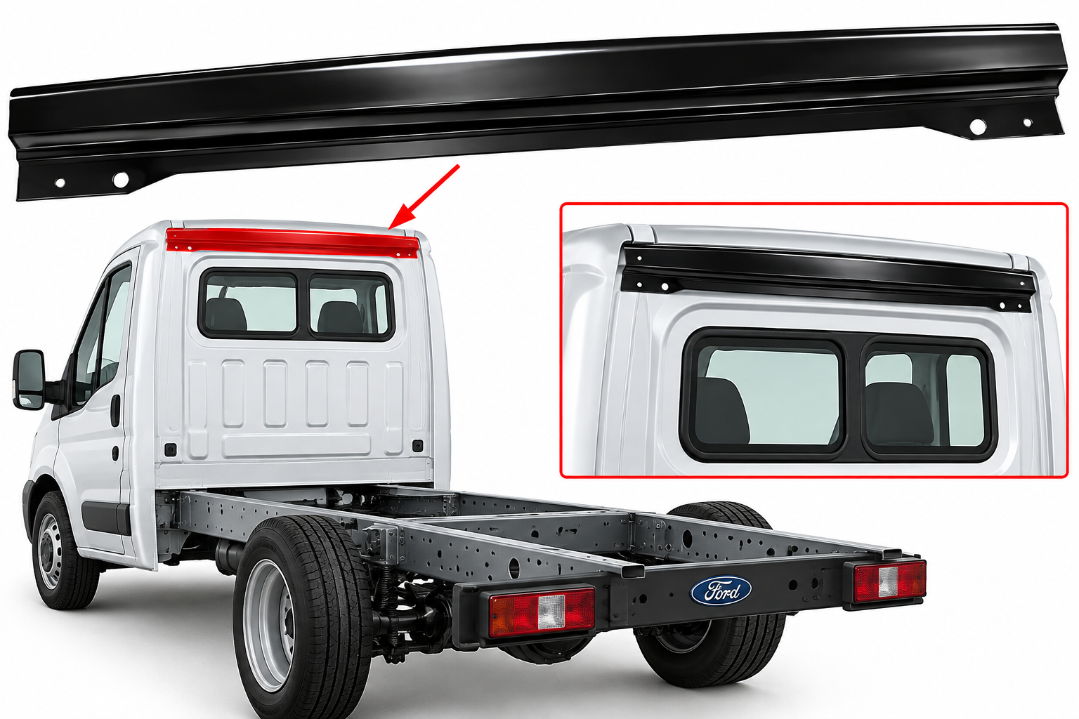 Ford Transit (00-/06-) Atviros kabinos galo viršutinė skarda, YC15 H40315 AE