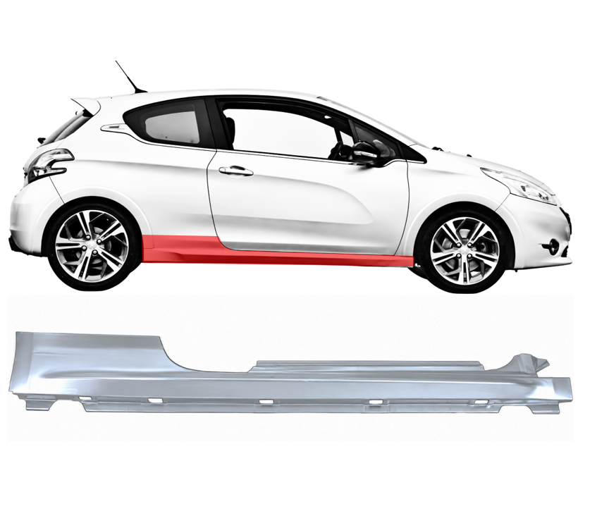 Peugeot 208 (12-) Slenkstis (2 durų, dešinė), 1607246080