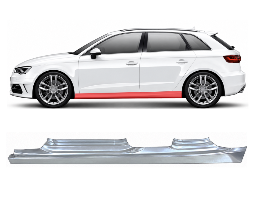 Audi A3 Sportback (12-) Slenkstis (4 durų, kairė), 8V4 809 847