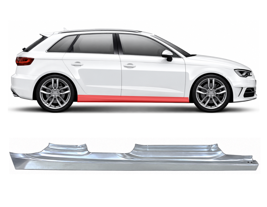 Audi A3 Sportback (12-) Slenkstis (4 durų, dešinė), 