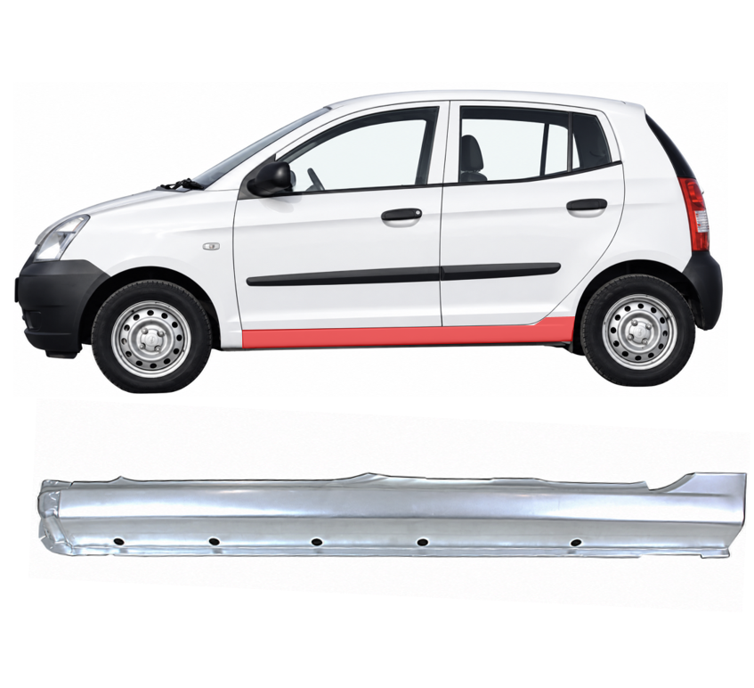 Kia Picanto (04-) Slenkstis (4D, kairė), slenksčiai, Kia Picanto slenkstis, slenksčiai
