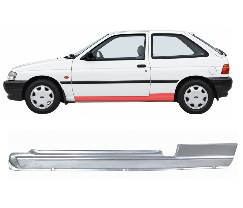 Ford Escort (90-) Slenkstis (2D, kairė), slenksčiai, Ford Escort slenkstis, 224021, 320641, 1854101, 5901532077841, slenksčiai, Ford Escort slenkstis