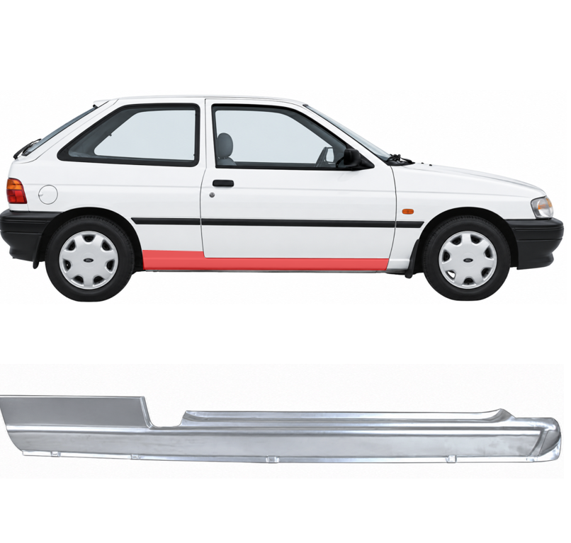 Ford Escort (90-) Slenkstis (2D, dešinė), slenksčiai, Ford Escort slenkstis, 224022, 320642, 1854102, 5901532077872, slenksčiai, Ford Escort slenkstis