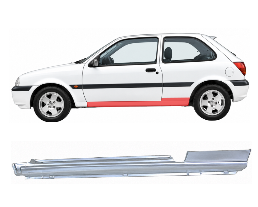 Ford Fiesta/121 (89-/95-) Slenkstis (3D, kairė), slenksčiai, 320941, 5901532079302, Ford Fiesta slenkstis, slenksčiai, Ford Fiesta slenkstis