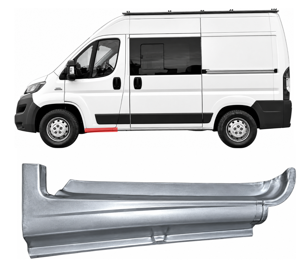 Ducato/Jumper/Boxer (06-/14-) Slenkst. po priekinėmis durimis (trumpo, kairė), 57704113, Fiat Ducato 2006 slenkstis priekinių durų, 57704113, Fiat Ducato 2006 slenkstis priekinių durų