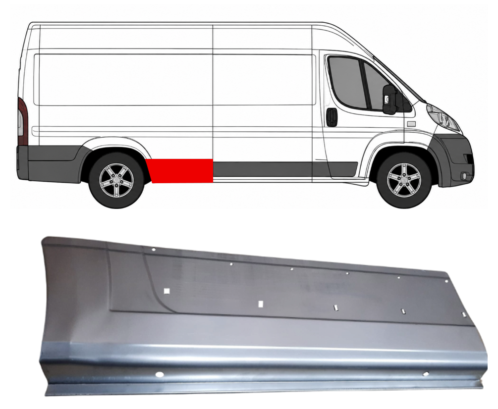 Ducato/Jumper/Boxer (06-/14-) Skarda prieš galinį ratą (ilgo, dešinė), dešinė), 57708471, Fiat Ducato/Citroen Jumper/Peugeot Boxer 2006- 2014 Skarda prieš galinį ratą (ilgo, dešinė), 57708471, Fiat Ducato/Citroen Jumper/Peugeot Boxer 2006- 2014 Skarda prieš galinį ratą (ilgo