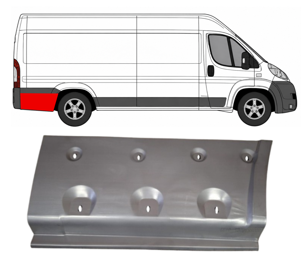 Ducato/Jumper/Boxer (06-/14-) Šono skarda už rato (extra ilgo, dešinė), 