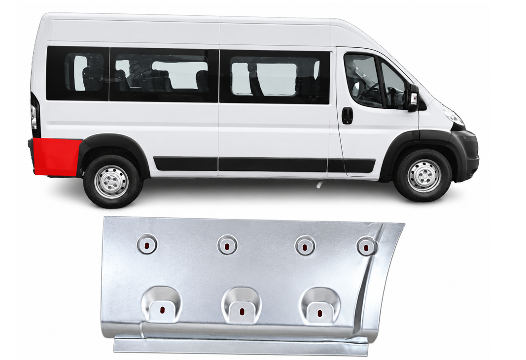 Ducato/Jumper/Boxer (06-/14-) Šono skarda už rato (extra ilgo, dešinė), Fiat Ducato/Citroen Jumper/Peugeot Boxer 2006- 2014 Šono skarda už rato