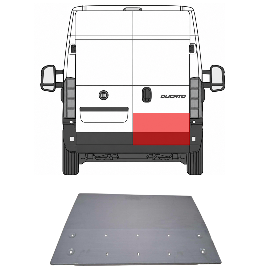 Ducato/Jumper/Boxer (06-/14-) Galinių durų apačios skarda (dešinė), 57704061