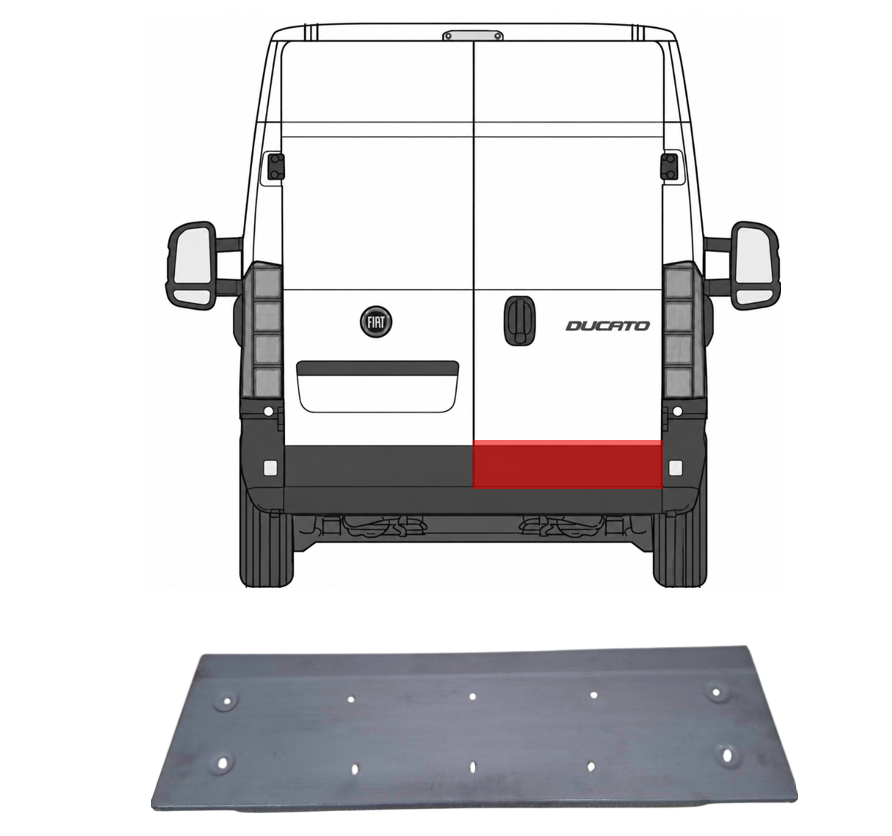 Ducato/Jumper/Boxer (06-/14-) Galinių durų apačios skarda (dešinė), 577040-6