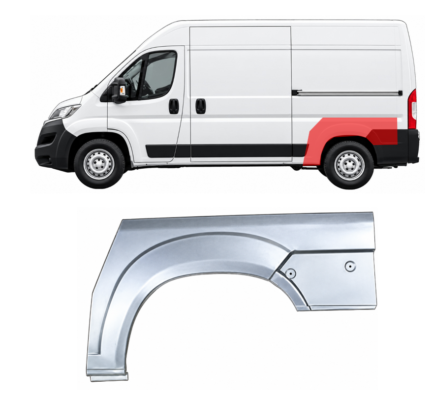 Ducato/Jumper/Boxer (06-/14-) Galinė arka (kairė), Citroen Jumper, Fiat Ducato šono skarda, 577083-4, Citroen Jumper, Fiat Ducato šono skarda