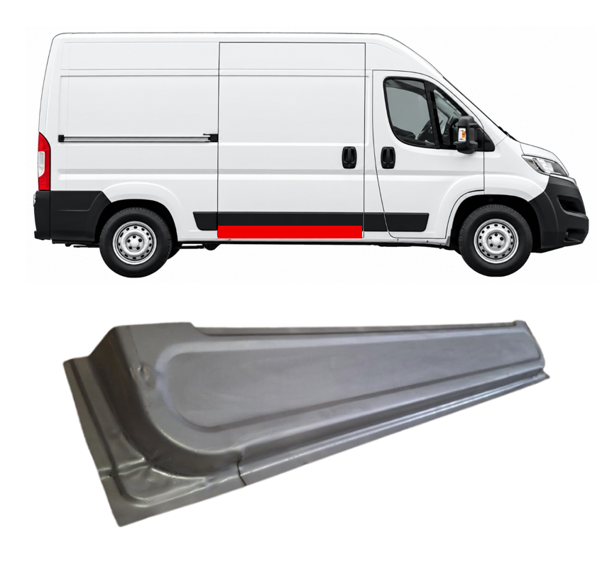 Ducato/Jumper/Boxer (06-/14-) Slankiojančių durų vidinė apatinė skarda (trumpo, dešinė), 