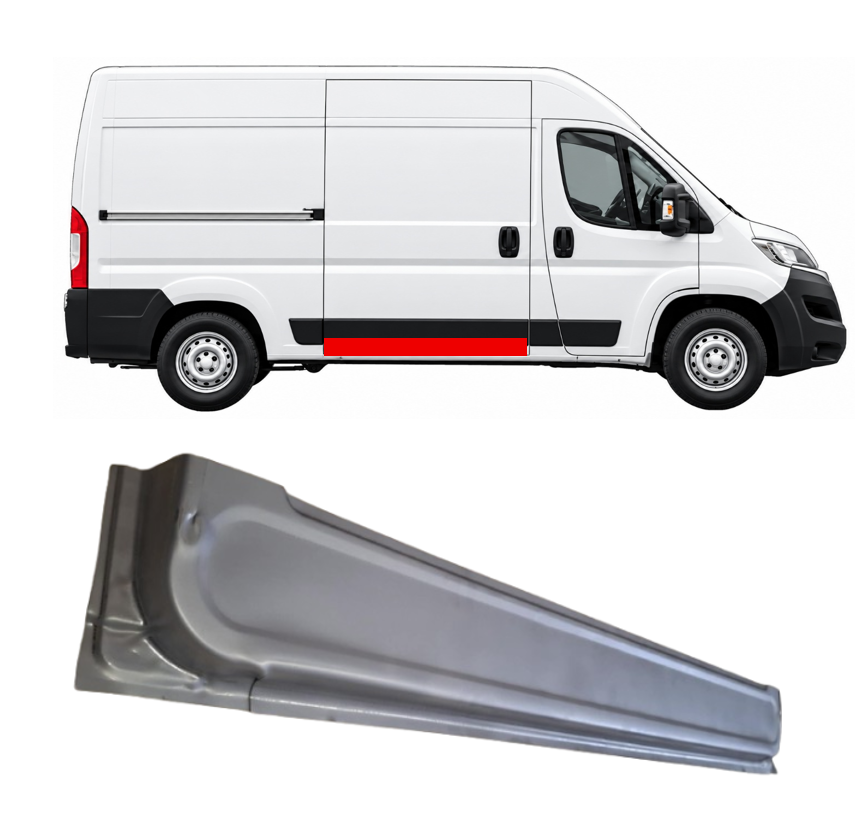 Ducato/Jumper/Boxer (06-/14-) Slankiojančių durų vidinė apatinė skarda (ilgo, dešinė), 