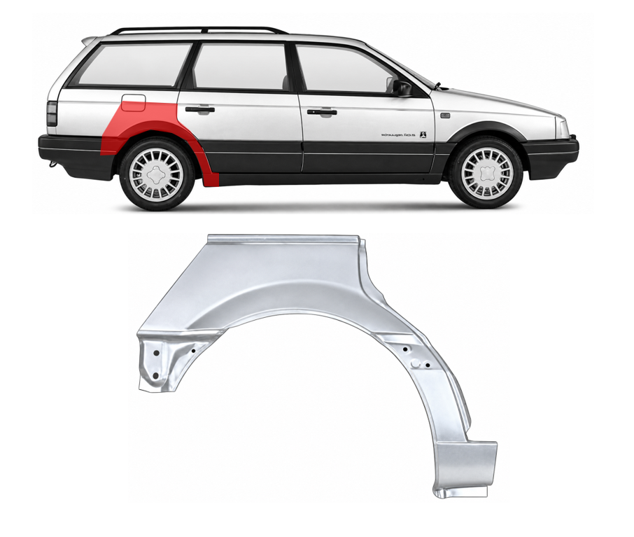 VW Passat (88-) Galinė arka (Kombi, 4D, dešinė) , 