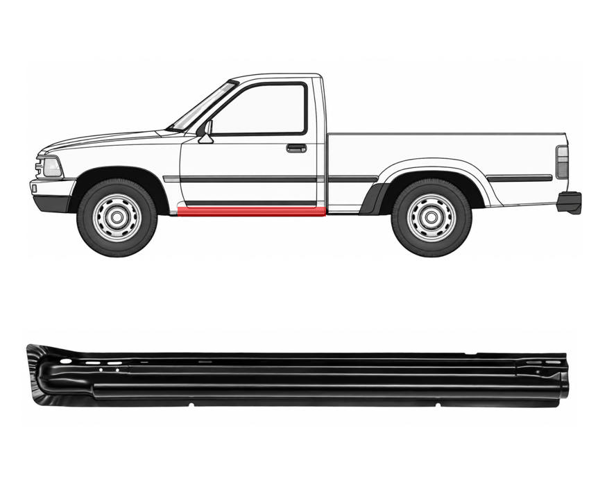 Toyota Hilux/VW Taro (89-) Slenkstis (kairė), 57412 35010