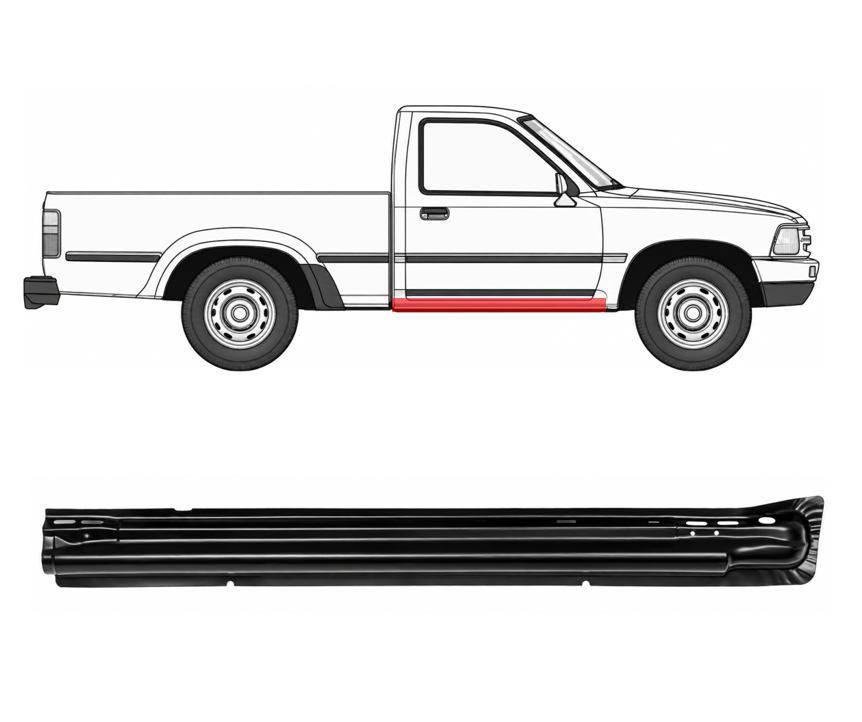 Toyota Hilux/VW Taro (89-) Slenkstis (dešinė), 57411 35010